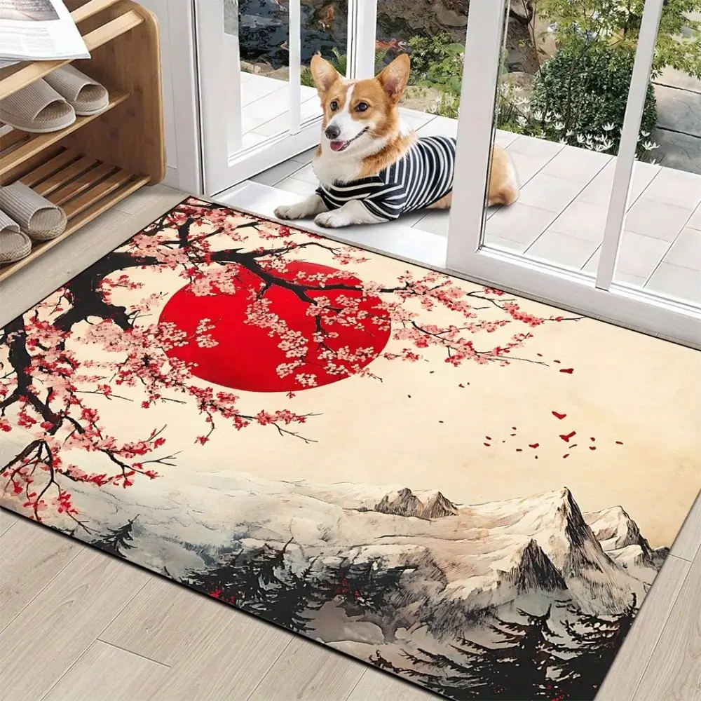 Fußmatte Japanische Landschaft mit Kirschblüten – Bild 2