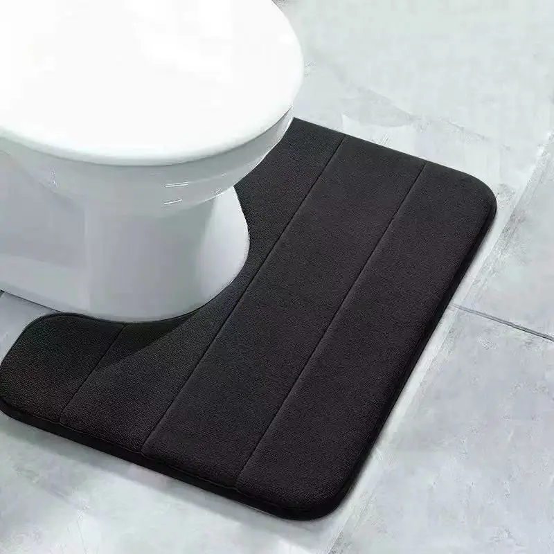 Badematte WC-Vorleger mit U-Ausschnitt und Längsnähten – Bild 2