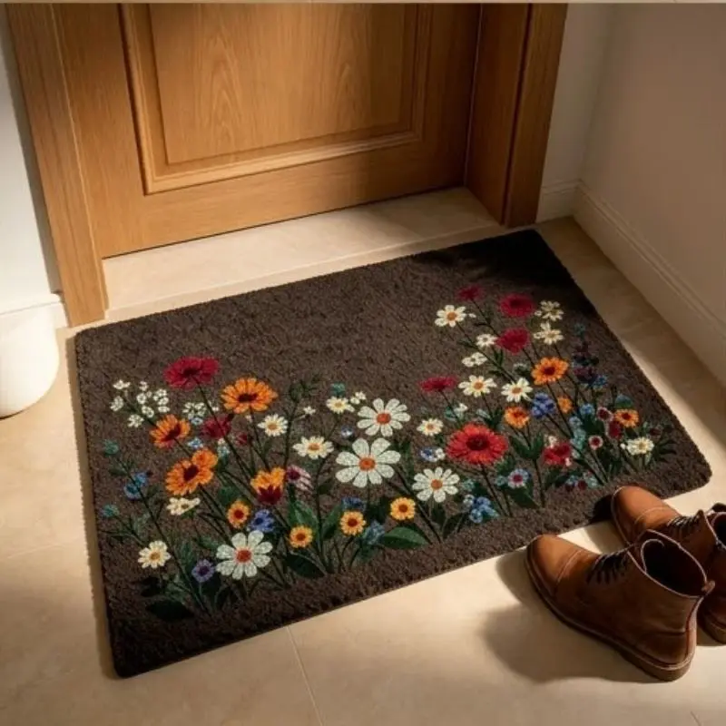 Fußmatte mit bunten Wildblumen – Bild 2