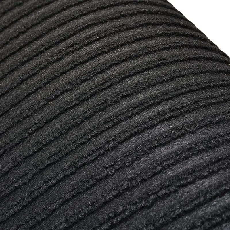 Fußmatte Schwarz gestreift mit Gummirand – Bild 3