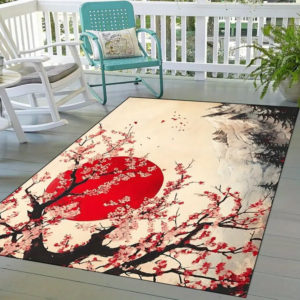 Fußmatte Japanische Landschaft mit Kirschblüten – Bild 3