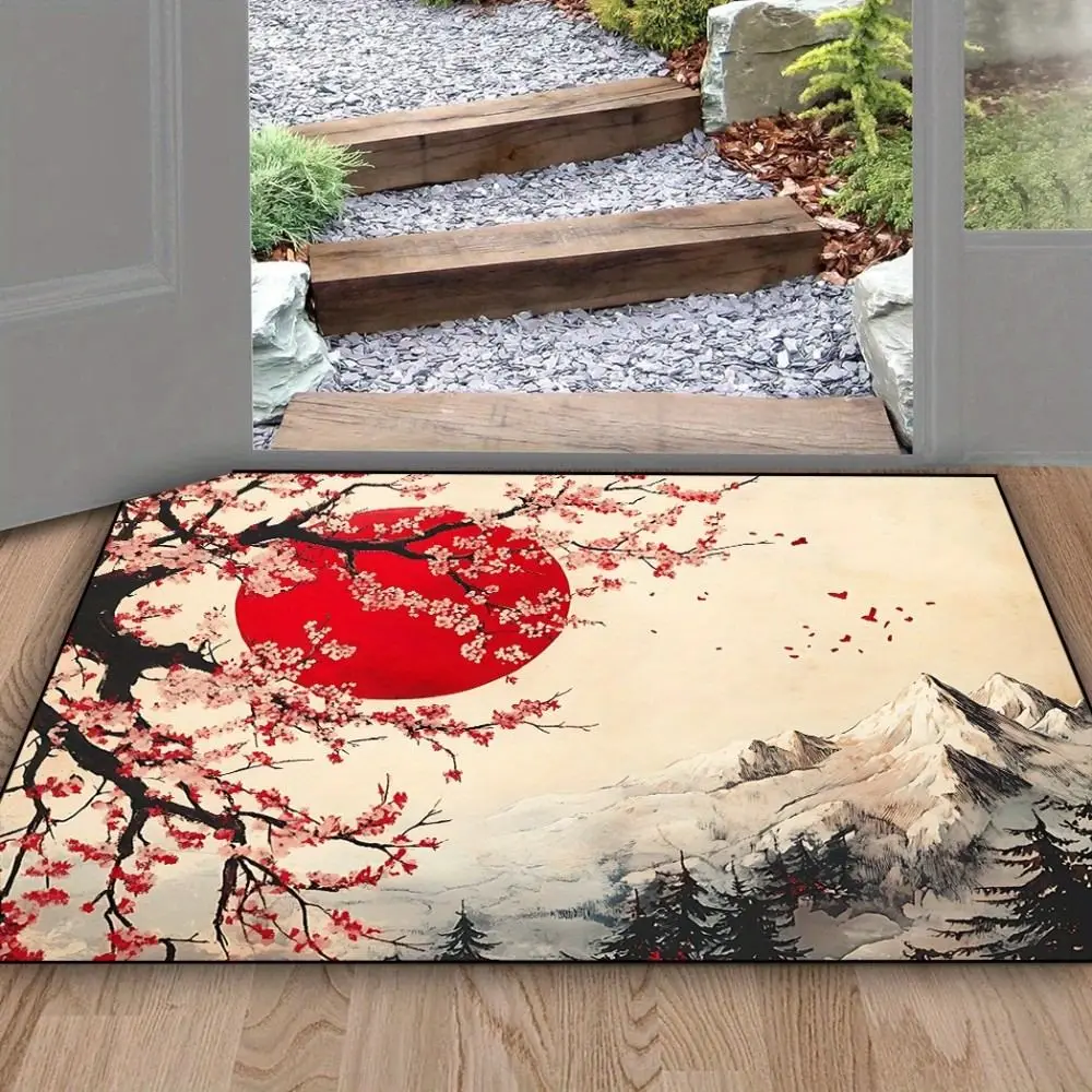 Fußmatte Japanische Landschaft mit Kirschblüten – Bild 5