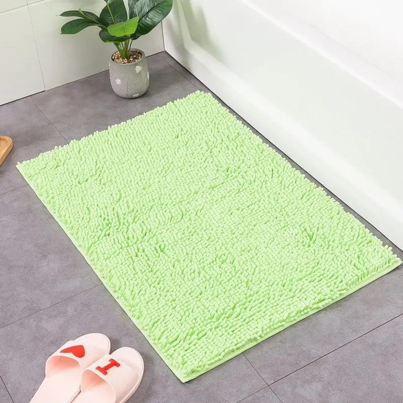 Badteppich groß mintgrün: Badematte mit langem Flor – Mintgrün