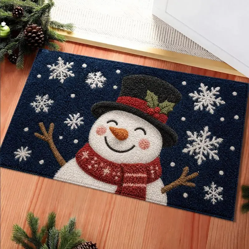 Fußmatte Weihnachten Outdoor mit Tannenbaum-Motiv – Marineblau